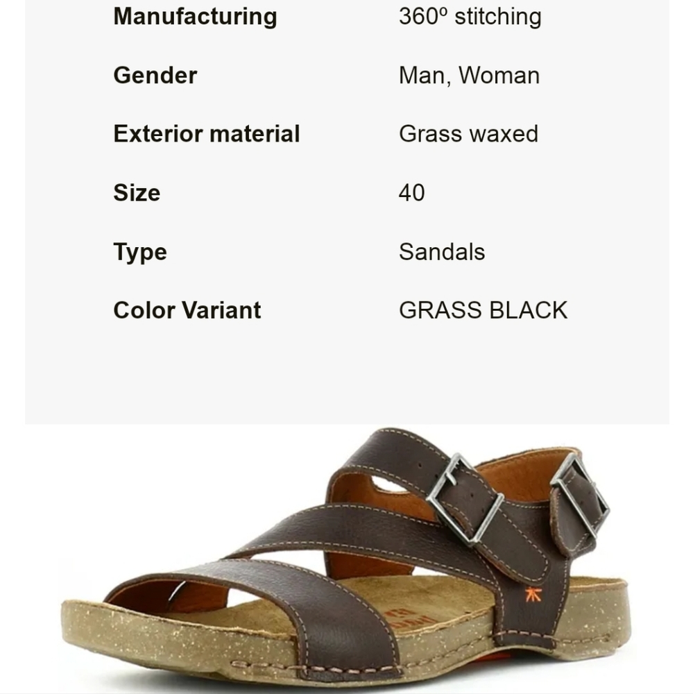 Art leather breathe tadasana sandals, size 40 (8.5 US)